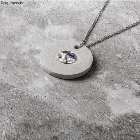 Öntőforma ékszerbetonhoz: medál kerek - 3,9 cm