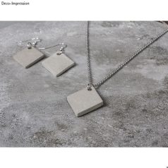 Öntőforma ékszerbetonhoz: medál rombusz - 2,9x3,9 cm