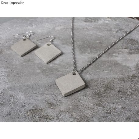 Öntőforma ékszerbetonhoz: medál rombusz - 2,9x3,9 cm