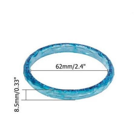 Szilikon öntőforma műgyantához - karkötő, 6,2 cm, keskeny