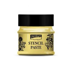 Pentart stencil paszta - Gyöngyház - Sárga - 50 ml