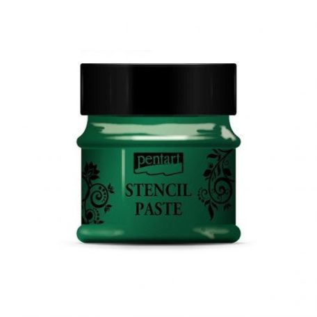 Pentart stencil paszta - Gyöngyház - Zöld - 50 ml 