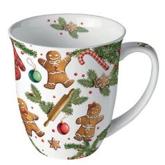   Ambiente karácsonyi porcelánbögre - Gingerbread cookies - 400 ml