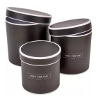 Fekete kerek papírdoboz - "Only for you" - 3 db-os szett