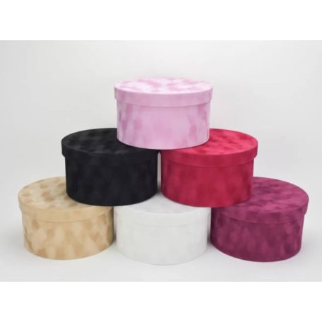 Rózsaszín kerek papírdoboz - "Only for you" - 3 db-os szett