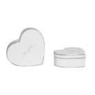 Díszdoboz szett szív - Fehér-ezüst - 2 db-os szett