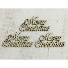    "Merry Christmas" felirat - 7,5 cm - 3 db/csomag  