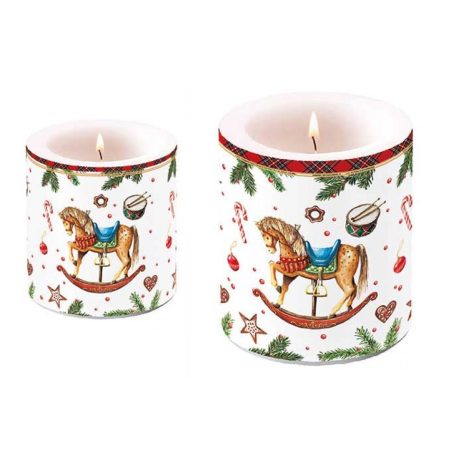 Ambiente Classic Rocking Horse átvilágítós gyertya - 8x7,5 cm, 10x10 cm