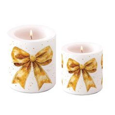    Ambiente átvilágítós gyertya - Fancy bow gold - 8x7,5 cm, 10x10 cm