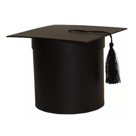 Ballagási doboz - Fekete - 21,5 cm