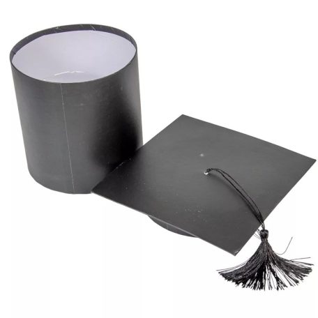 Ballagási doboz - Fekete - 21,5 cm