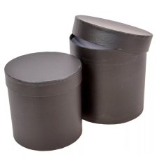 Papírdoboz kerek fekete - 15 cm, 17 cm - 2 db-os szett