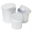 Díszdoboz szett kerek - Ezüst - 3 db-os szett