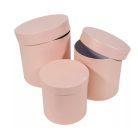 Papirdoboz kerek - Gyöngyház púder - 20 cm, 17 cm, 15 cm - 3 db-os szett 