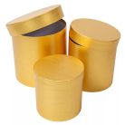 Díszdoboz szett kerek - Arany - 20-17-15 cm - 3 db-os szett