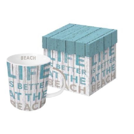 PPD. Porcelánbögre Life is better dobozban - 0,35 l