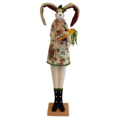 Dekoratív nyuszilány sárgarépával - 107 cm