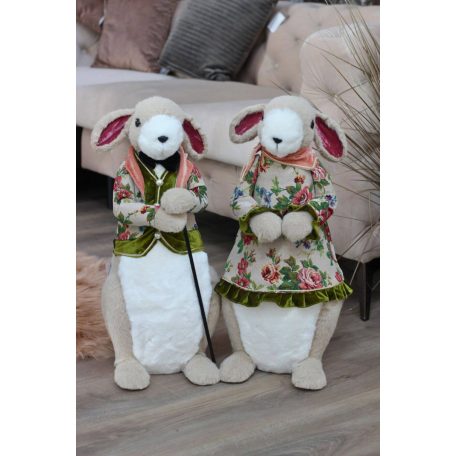 Elegáns dekoratív nyuszilány - 60 cm  