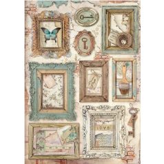 Dekupázs rizspapír A4 - Szalon keretek - DFSA-4548