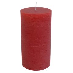 Rusztikus gyertya - Piros - 13x7 cm, 18x7 cm
