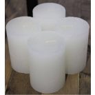Adventi gyertyák - Fehér - 8x5,7 cm - 4 db/csomag