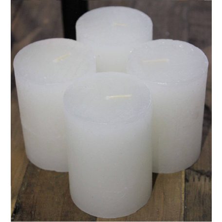 Adventi gyertyák - Fehér - 8x5,7 cm - 4 db/csomag