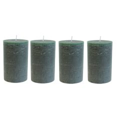 Adventi gyertyák - Zöld - 8x5,7 cm - 4 db-os szett