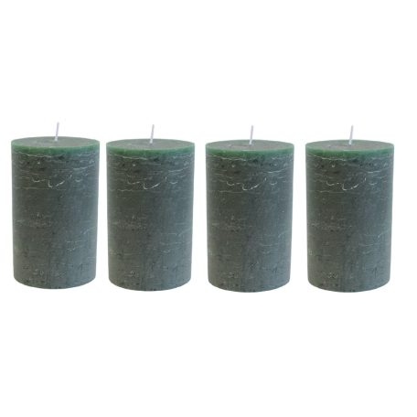 Adventi gyertyák - Zöld - 8x5,7 cm - 4 db-os szett