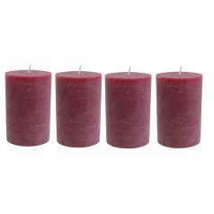 Adventi gyertyák - Bordó - 8x5,7 cm - 4 db-os szett