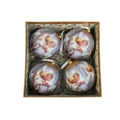 Karácsonyi gömbök - Angyalok - 10 cm - 4 db/csomag