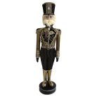 Luxus arany-fekete Diótörő dekorfigura - 105 cm