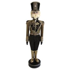 Luxus arany-fekete Diótörő dekorfigura - 105 cm