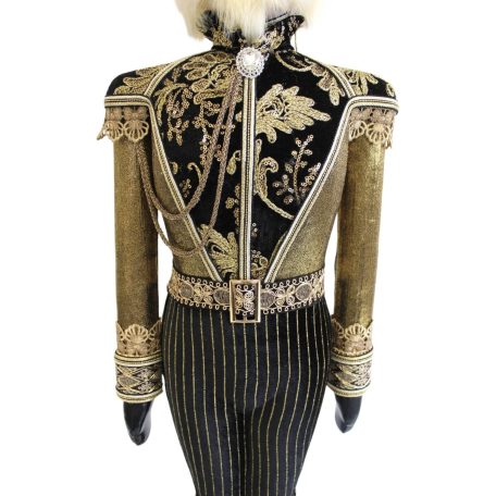 Luxus arany-fekete Diótörő dekorfigura - 105 cm