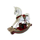 Karácsonyi hintaló fehér - 58x68x21 cm 