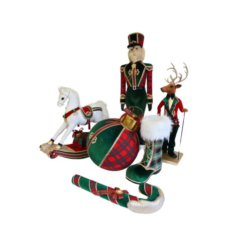 Karácsonyi hintaló fehér - 58x68x21 cm 