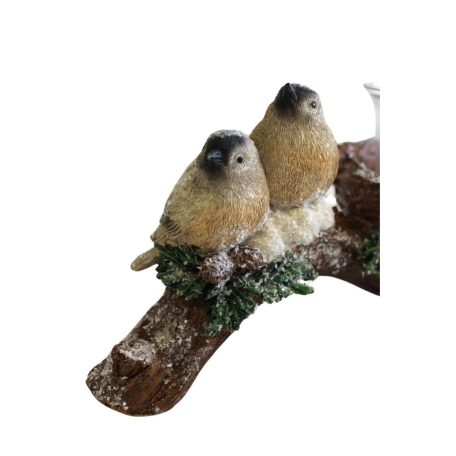 Gyertyatartó madarakkal - 19,5 cm 
