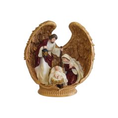 Szent család angyalszárnyakban - 30 cm  