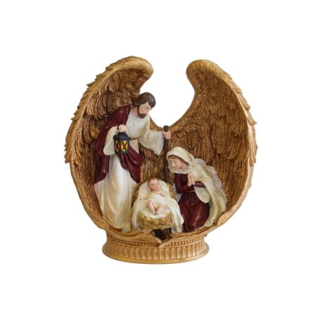 Szent család angyalszárnyakban - 30 cm  