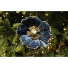 Bársony magnólia csipeszen - Kék - 14 cm  