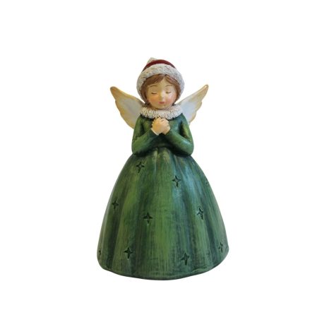 Karácsonyi angyalka - Zöld  - 11 cm 