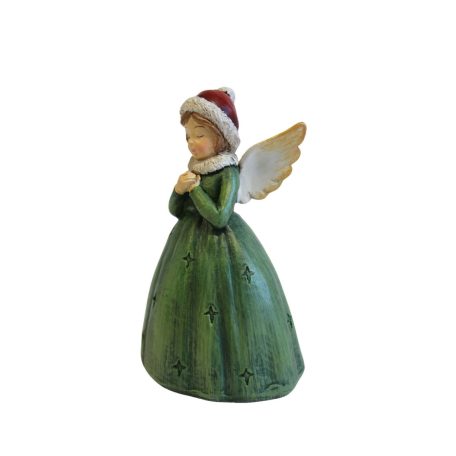 Karácsonyi angyalka - Zöld  - 11 cm 