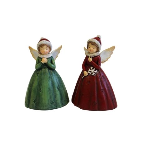 Karácsonyi angyalka - Zöld  - 11 cm 