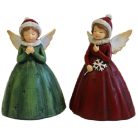 Karácsonyi angyal - Piros -  11 cm  