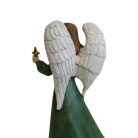 Karácsonyi figura angyal zöld ruhában - 25 cm