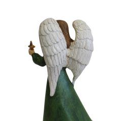 Karácsonyi figura angyal zöld ruhában - 25 cm