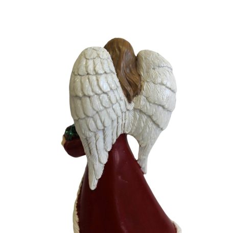 Angyal piros ruhában - 25,5 cm
