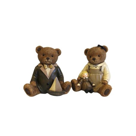 Klasszikus karácsonyi Macifiú figura - 10,5 cm - Raktáron