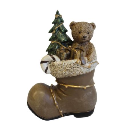 Medve figura csizmában - 12 cm - Raktáron