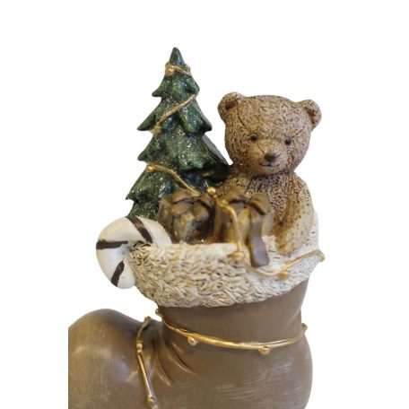 Medve figura csizmában - 12 cm - Raktáron