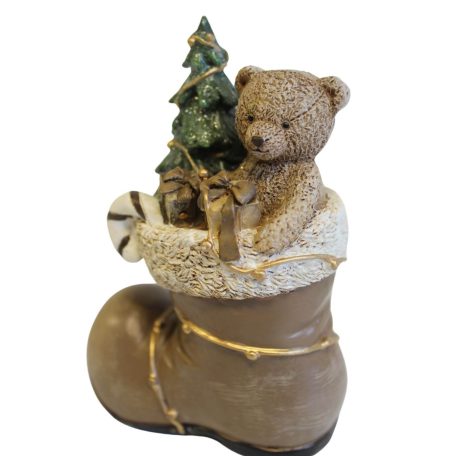 Medve figura csizmában - 12 cm - Raktáron